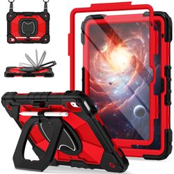 Scnioy Case For IPad 10th Generation Case 10.9 Inch, Heavy Duty IPad Case 10th Generation With 360° Rotating Stand Screen Protector Pen Holder Shoulde