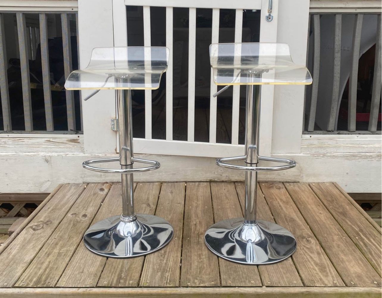 Clear barstools $60