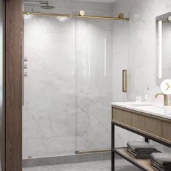 Vigo 60x76 Shower Door In Gold