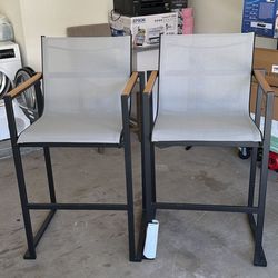 BRAND NEW IN BOX 2PC Henning Bar Height Outdoor/Indoor Stools (Retail is $375)