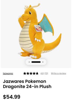 Dragonite 24-in Pokemon Plush (new with tags)