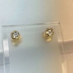 Diamond Earrings 14k Solid 