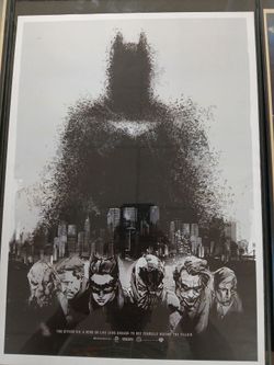 Framed Batman Dark Knight Movie Poster