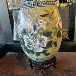 Large Chinese Ceramic Egg