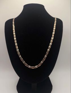 10kt Tri-Color Valentino Link Chain