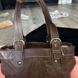 Brown Leather Coach Purse