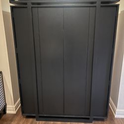 Armoire  Black Wood. With Shelves Or Use For Tv. 