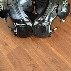 Adult Medium Riddell Power SPX Shoulder Pads/w Backplate