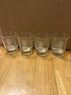 4 Kachina Vintage Lowball Whiskey Glasses Used