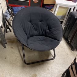 Saucer Chair with Black Frame