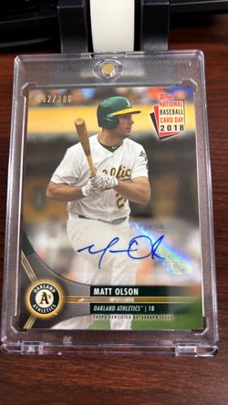 2018 Topps National Baseball Card Day Matt Olson Auto /200