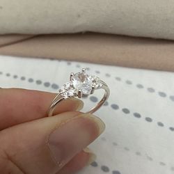 Real 925 Sterling Silver Wedding Ring Size 6