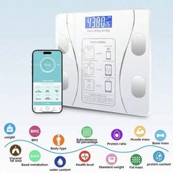 Electronic Body Scale, Bathroom Scale, High-Precision Body Scale With LCD High-Definition Display And Temperature Display, Extra-Wide Platform, High-P