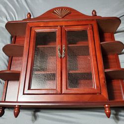 Vintage Cherry Curio Cabinet