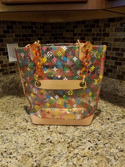Clear louis vuitton tote bag monogram multi color for Sale in