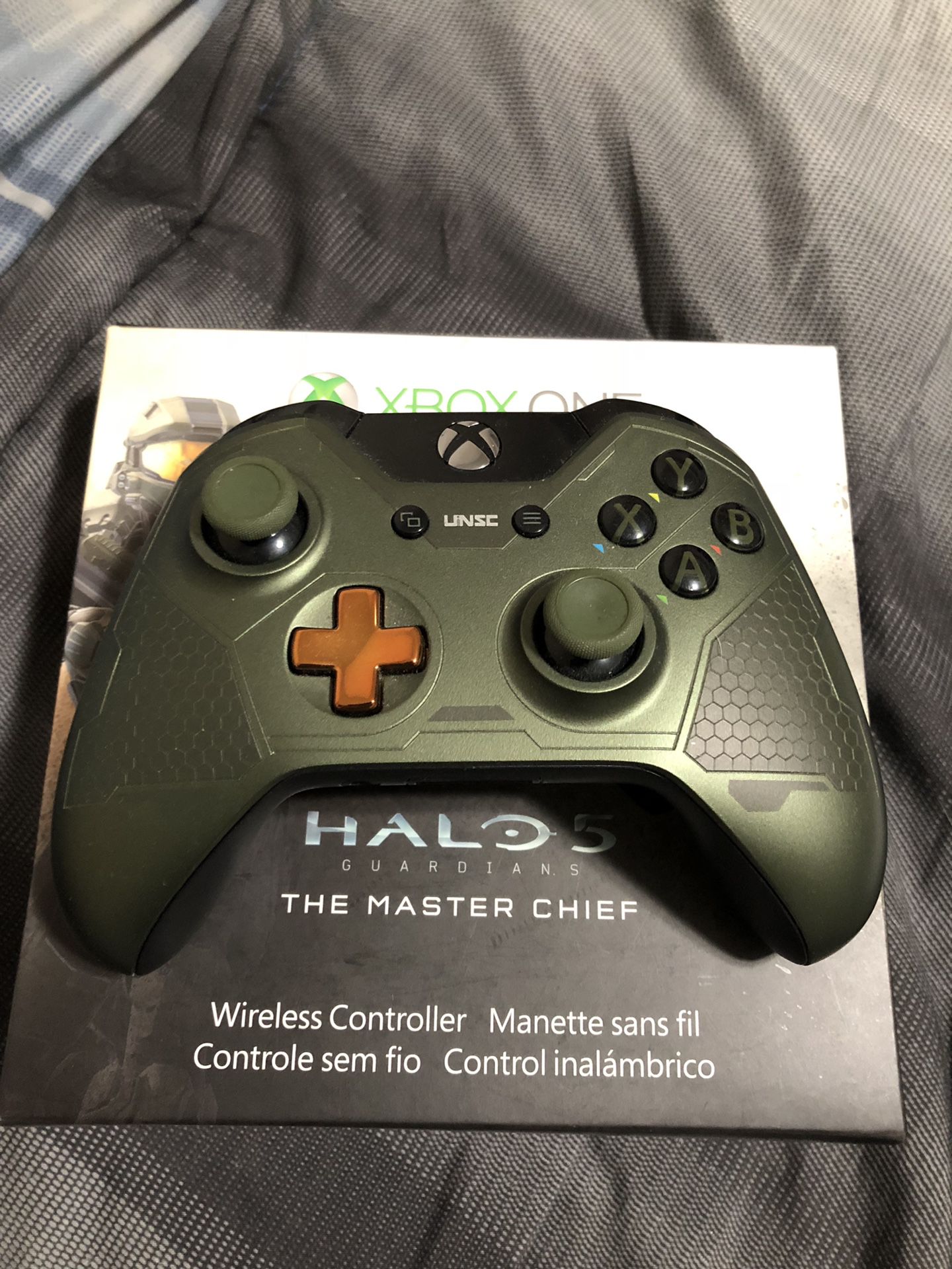 Halo 5 limited edition controller with the Master Chief Collection
