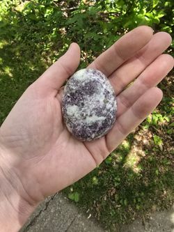 Lepidolite Palm Stone