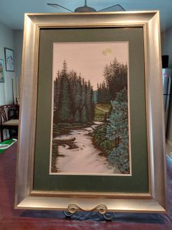Wooded outdoor litho by T. Weis
