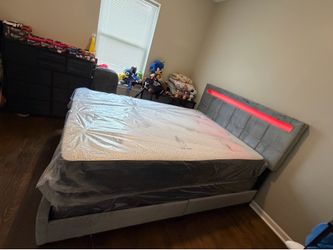 Queen led bed package .  With Matress included