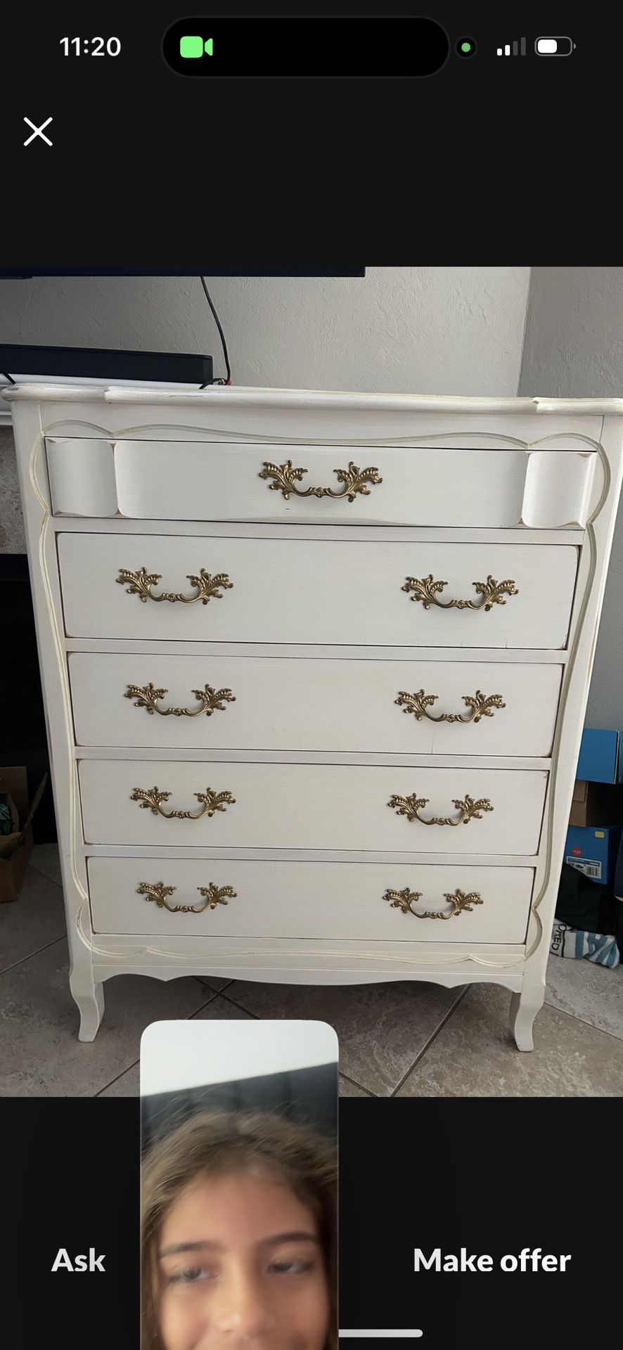 White Vintage Dresser