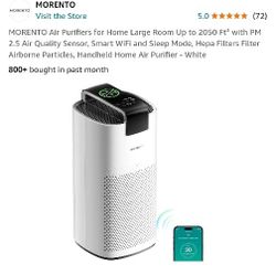 Air Purifiers for Home Large Room Up to 2050 Ft² with PM 2.5 Air Quality Sensor, Smart WiFi and Sleep Mode, Hepa Filters Filter Airborne Particles, Ha