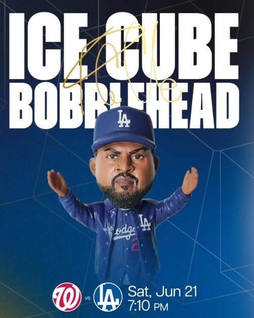 3 Los Angeles (LA) Dodgers vs Washington Nationals Baseball tickets for sale Ice Cube Bobblehead Giveaway