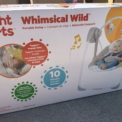NEW Bright Starts Whimsical Wild Portable Swing