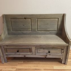 Wooden Entryway Bench