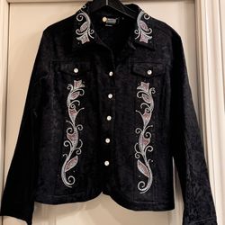 Embroidered Black Jacket 