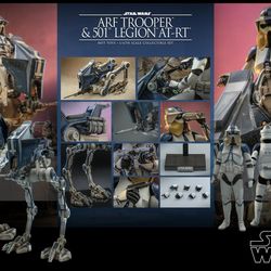 Hot toys TMS091 ARF Trooper & 501st Legion AT-RT Star Wars: The Clone Wars 1/6 Figure