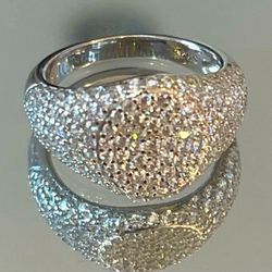 18K Gold Plated 925 Sterling Silver ring size 6