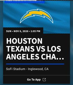 NFL Ticket: Texans vs Chargers Nov 8 2026