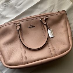 Coach Leather Satchel in Pink NEW