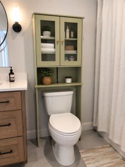 Bathroom Over-the-Toilet Storage Cabinet, 24x9x65.5” height