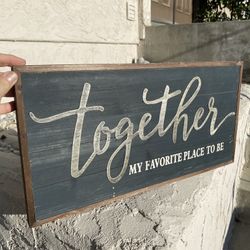 Together My Favorite Place To Be Wall Hanging