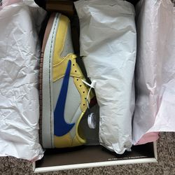 Size 11.5 Women’s Or 10 Mens Travis Scott Canary Jordan 1 Low