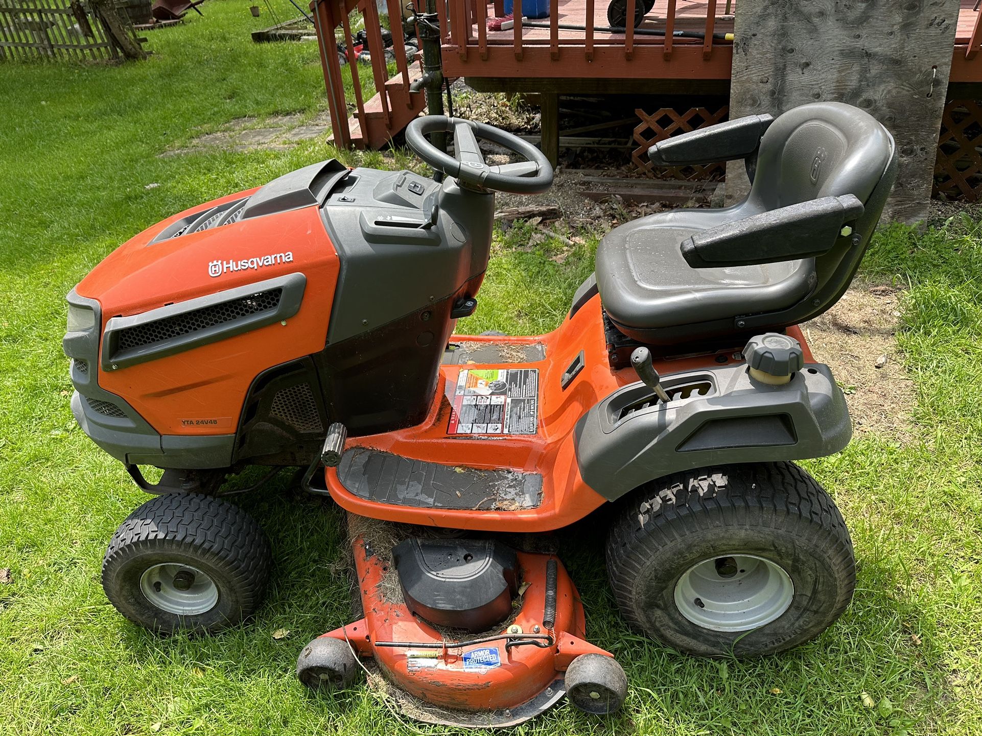 husqvarna yta24v48 mower