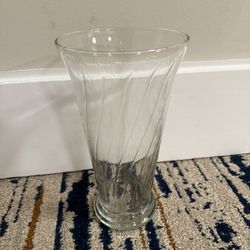 Clear crystal vase 10 inches