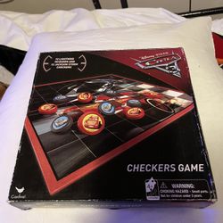 Disney Pixar Cars 3 Checkers Board Game New Jackson Storm McQueen Toy
