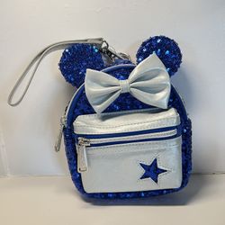 Disney Minnie Mouse Loungefly Sequined Backpack Wristlet 
