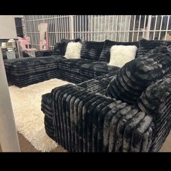 Brand New Super Plush Comfy Corduroy Sectional Set 