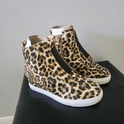 Women’s Wedge Leopard Sneakers

