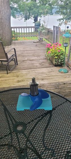 Repurposed Boat prop tabletop tiki torch