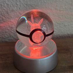 Crystal Pokeballs With LED Stand