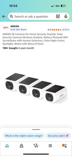 🎥 ANRAN 2K Security Cameras (4 Pack)