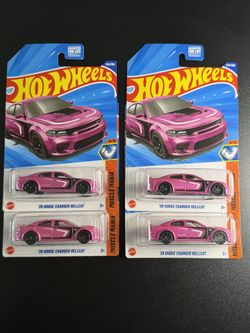 Hot Wheels 20 Dodge Charger Hellcat Pink Mainline 2025 Lot Of 4