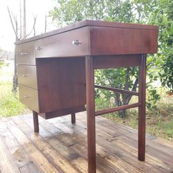 Stanley Desk Mid Century *FIRM STRUCTURE*RE-STAINED