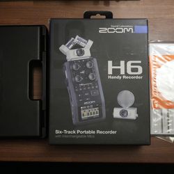Zoom H6 Handy Recorder w/ XYH-6 & MSH-6 Mic Capsules, OG box, & Docs