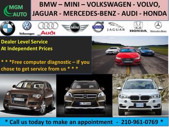 AUTO SERVICE for BMW, MINI, VOLKSWAGEN, VOLVO, JAGUAR, MERCEDES-BENZ, AUDI.