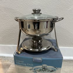 Culinary Essentials 3 Qt Stainless Steel Chafing Dish Pot New In Box